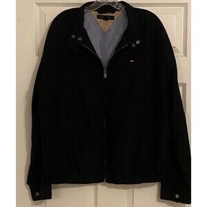 Vintage Tommy Hilfiger Jacket~Men L Large~Black~Y2K 90s~Preppy~Members Only type